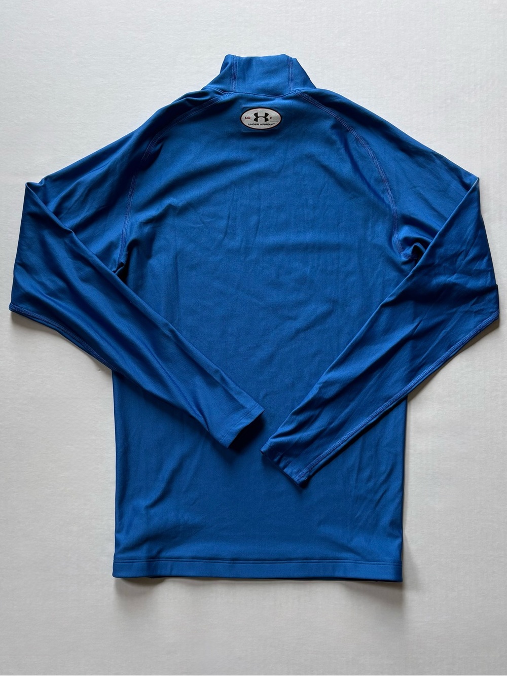 Under Armour Coldgear Compression Long Sleeve Shirt Mens Mock Neck Large Blue - Picture 5 of 9